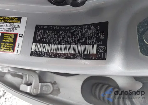 2010 Toyota Corolla S from USA, damaged, VIN 2T1BU4EE0AC496238